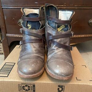 Freebird Dark Brown Ankle Boots